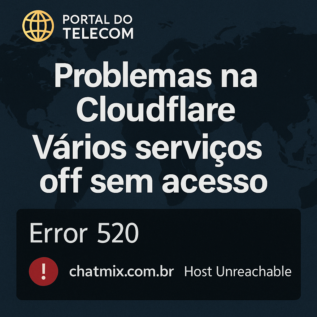 Cloudflare enfrenta instabilidade global e derruba diversos serviços no Brasil